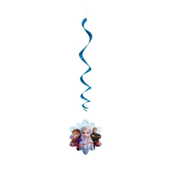 NEW Disney Frozen II Party Decoration Pack of 12 Swirl Hanging Decorations - Picture 5 of 5
